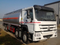 HOWO 8x4 fuel tanker truck capacity 30CBM