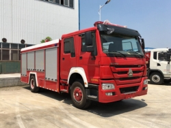 4x2 HOWO 10cbm water and foam fire truck