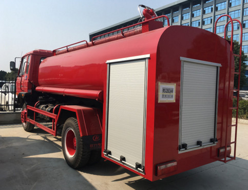 7~8cbm left hand drive water tanker dongfeng fire truck