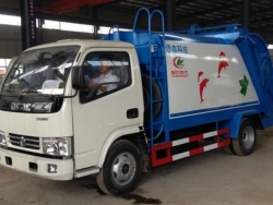 4m3 loading capacity garbage compactor truck