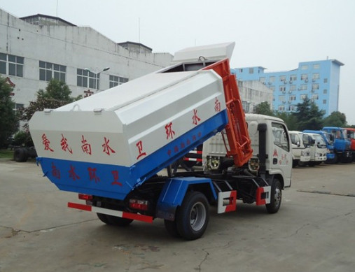 DONGFENG 5m3 Hydraulic lifter garbage truck