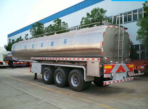 3 axle Aluminum Alloy milk Tank semi trailer 50000Litres