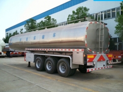 3 axle Aluminum Alloy milk Tank semi trailer 50000Litres