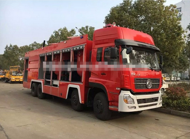 dongfeng 8*4 water tank dry powder fire truck