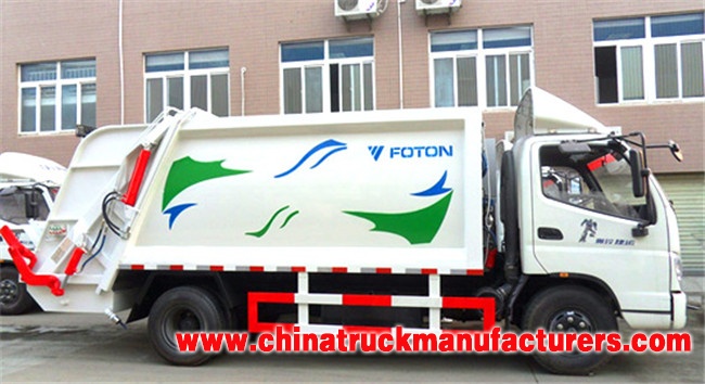 Foton 5cbm refuse collector vehicle