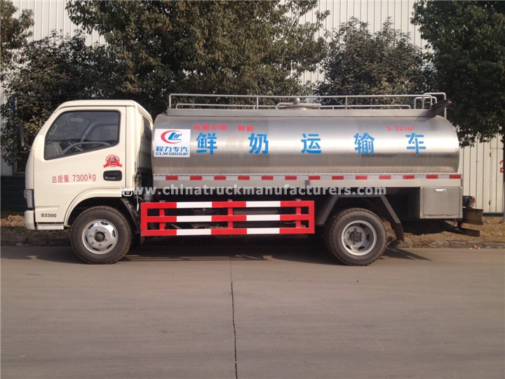 dongfeng milk cooling tanks,5000liters milk tank truck