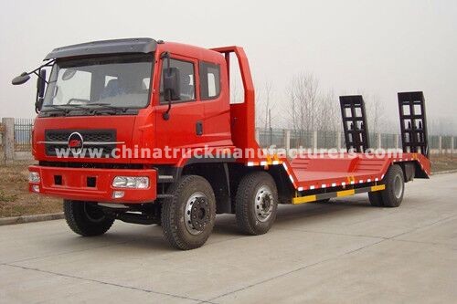 ChuFeng 8X4 22-30 ton flat bed excavator transport truck