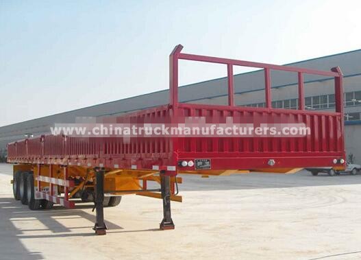 3 axles 40 tons flatbed side wall bulk cargo trailer