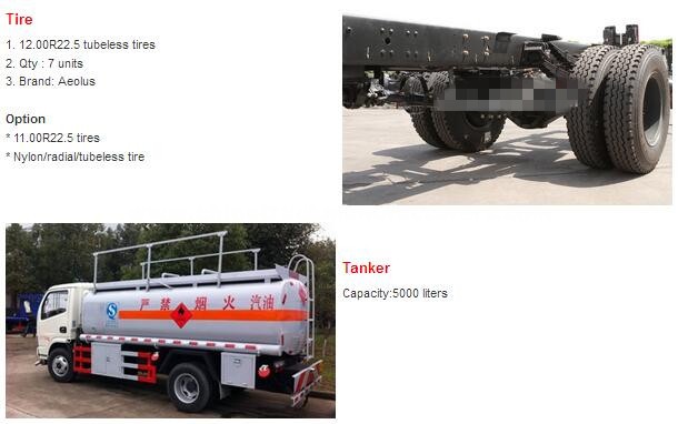 Do<em></em>ngfeng 4x2 6 Wheel 5000 Liters Fuel Tanker Truck