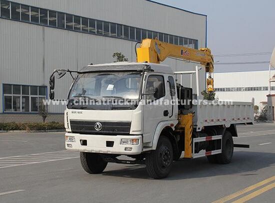 Dongfeng 4x2 Small 3 Ton Dump Truck Crane