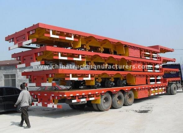 3 Axle 40ft Flatbed Container Semi Trailer