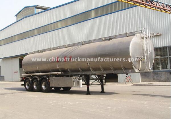 3axles 42000Litres full aluminium fuel tanker semi trailer