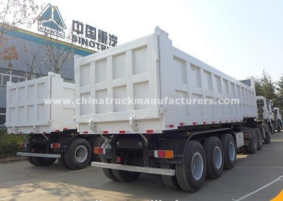 strong lifting cylinder equipped Semi Dump Trailers 3 axle tipper Lorry