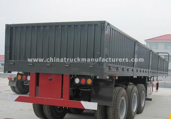 60ton side guard cargo semi trailer