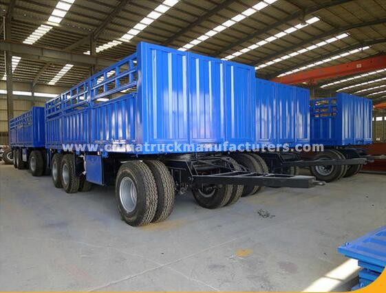 20ft two axles 30ton flatbed full trailer