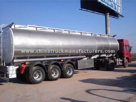 45000L Tri-axle aluminum oil fuel tank semi trailer