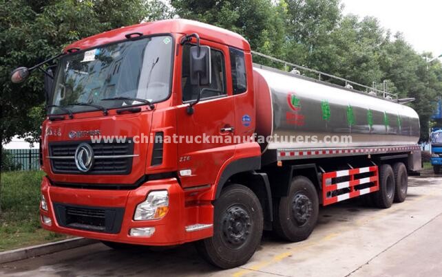 DongFeng 8x4 25000 Liter Milk Truck Tank