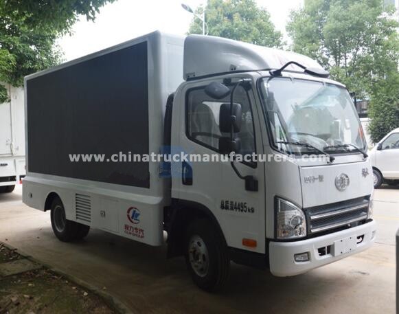 China FAW outdoor Full Color led advertising truck