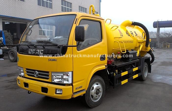 Small Cheap 4x2 3000L Widely Vacuum Sewage Suction Truck