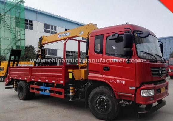 Dongfeng 6.3ton Straight Arm Hydraulic Control Crane Truck