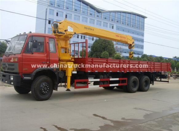 210hp 6x4 dongfeng 12 ton truck mounted crane