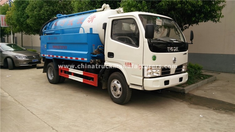 95hp 4*2 DONGFENG 3000L Sewage Tanker Truck