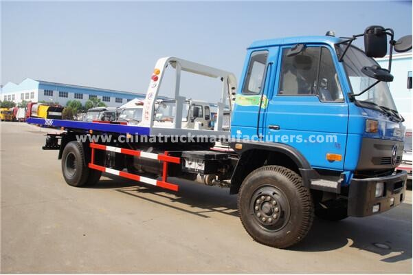 dongfeng 4x2 one tow two flatbed wrecker towing truck