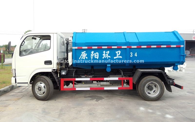 Dongfeng 4*2 hook lift garbage truck