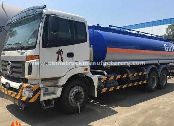 25000 liters 6x4 Foton oil tank truck fuel tanker