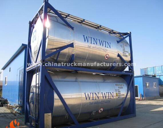 20 feet tank container for nitric acid sulfuric acid ISO tank