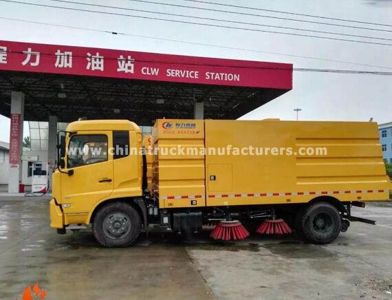 DONGFENG TIANJINl 4x2 LHD road sweepers truck
