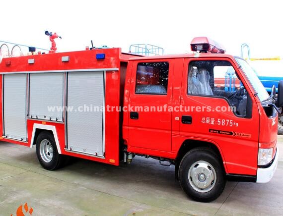 JMC doubel cabin 4*2 3000Litre water tank fire truck