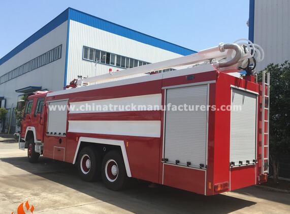 6x4 HOWO 18 meter high spraying foam fire truck