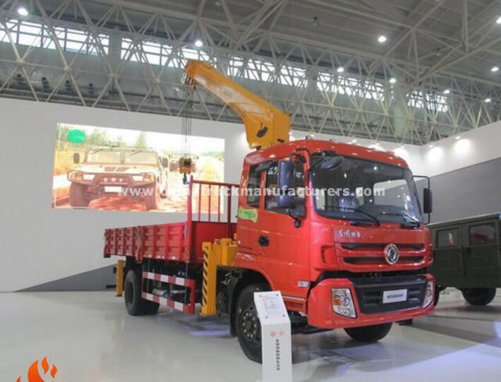 Dongfeng 4x2 170hp dump truck with crane