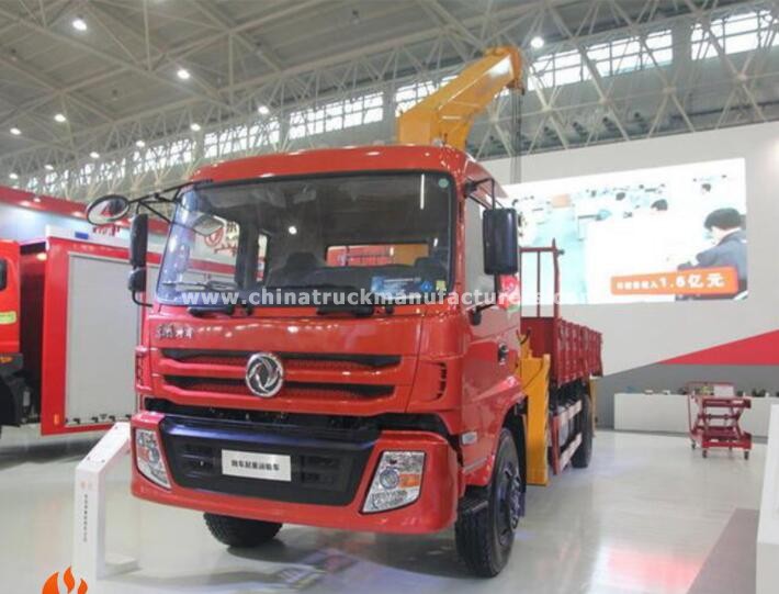 Dongfeng 4x2 170hp dump truck with crane