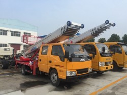 aerial work moving ladder truck with 400kg load platform basket