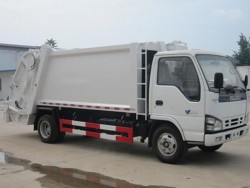 ISUZU small compression garbage truck