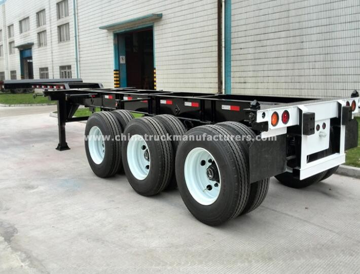 20ft to 40ft expandable container chassis trailer