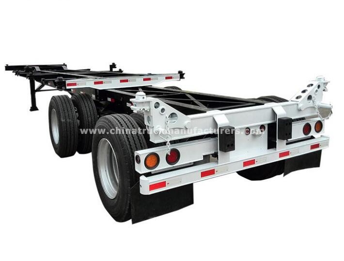 20' to 40' extendable trailer 2 axles skeleton chassis
