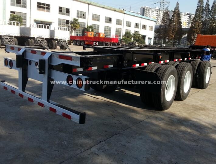 20ft expand to 40ft container chassis with 12 locks