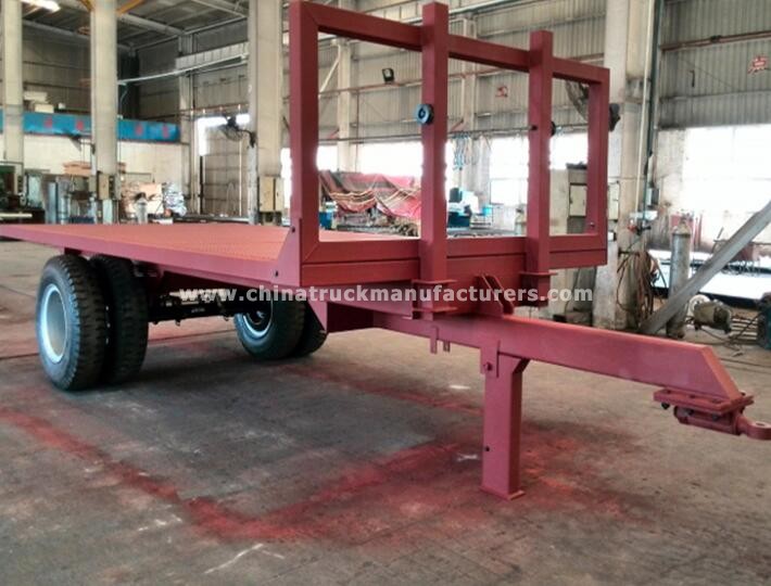 4 mm top checkered plate one axle flat bed trailer
