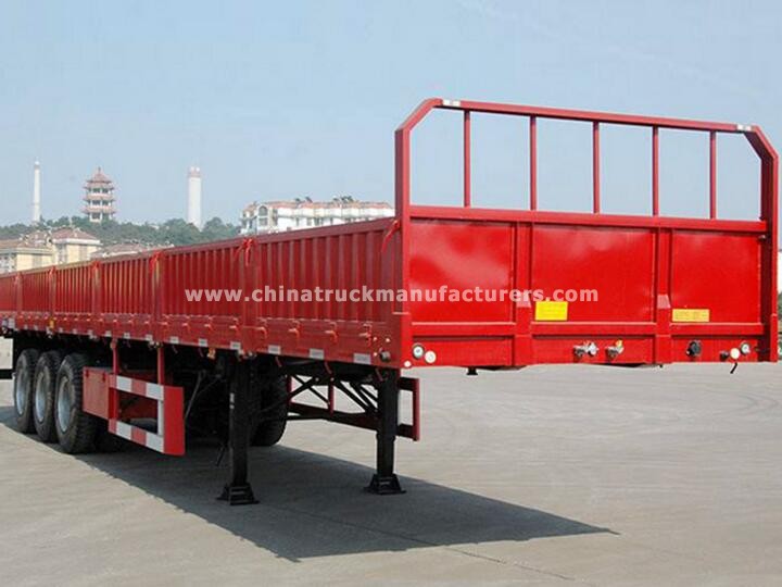 China supplier 40ft tri-axle side wall cargo trailer