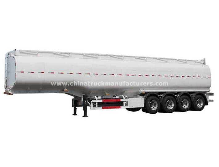 4 compartments aluminum oil tanker trailer