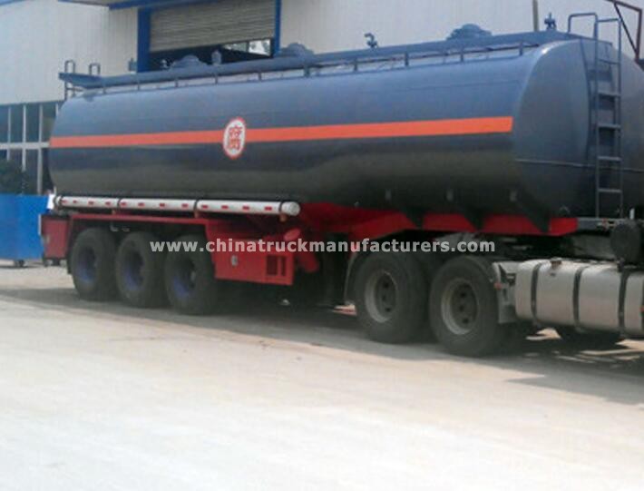 Tri-axle sodium hydroxide tanker trailer chemical tanker trailer