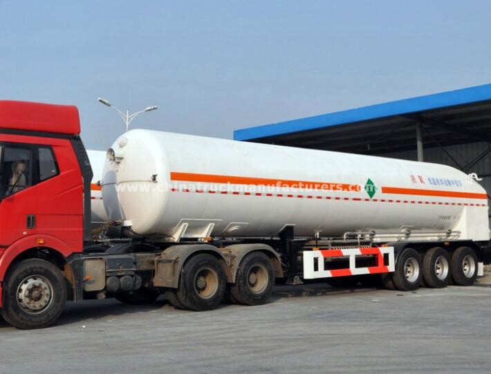 3 axles transport liquid oxygen tanker trailer