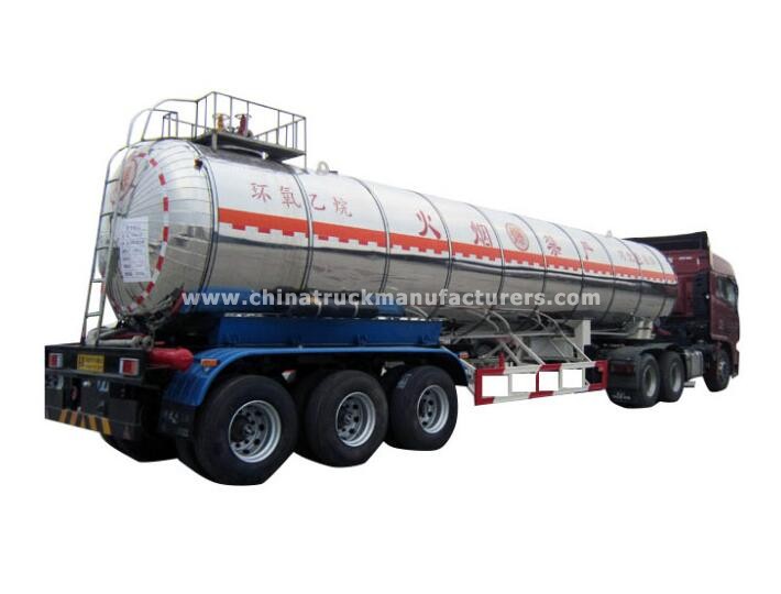 China supplier 3 axles ethylene oxide tanker trailer