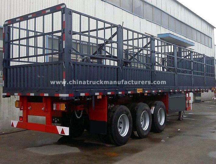 35 tons 3 axles corrugated sheet cargo fence trailer