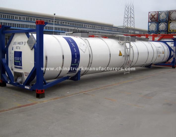 Stainless steel ISO 40 feet liquid food tank container