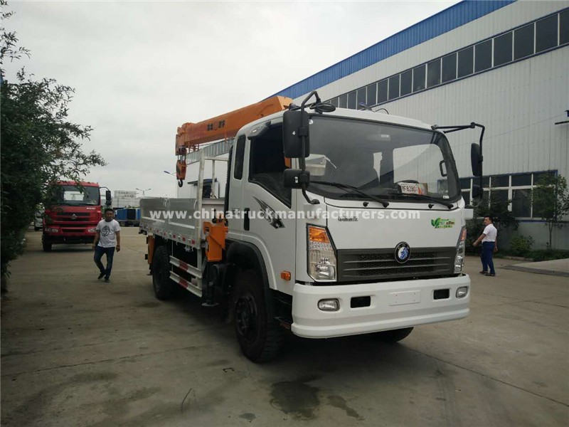 4*2 China 3 ton crane truck