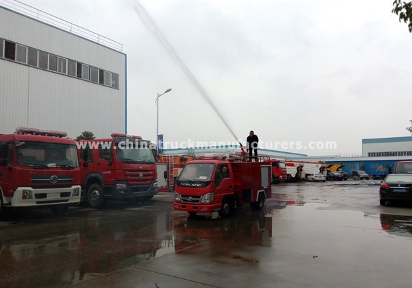 china 2 ton fire water truck